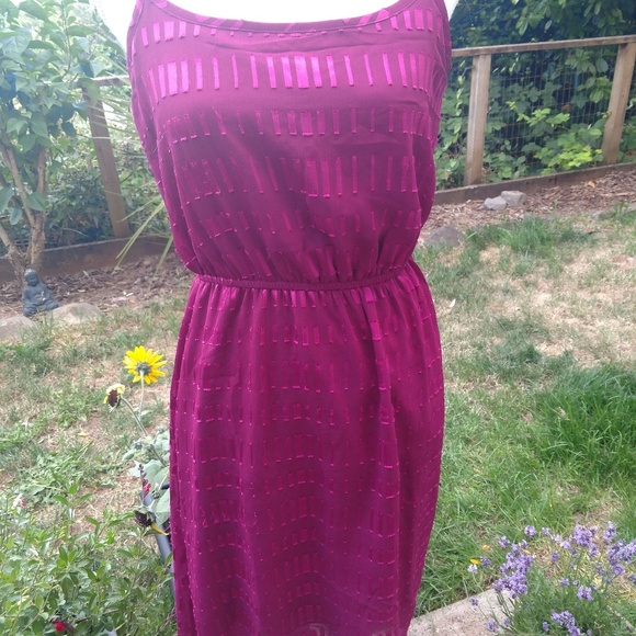Ann Taylor Rasberry Colored Sundress - Picture 7 of 8